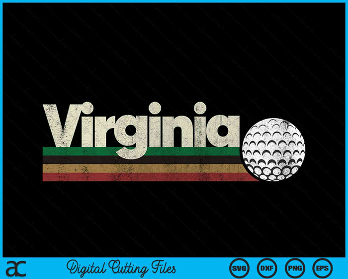 Vintage Hockey Virginia Hockey Retro Stripes SVG PNG Digital Cutting File