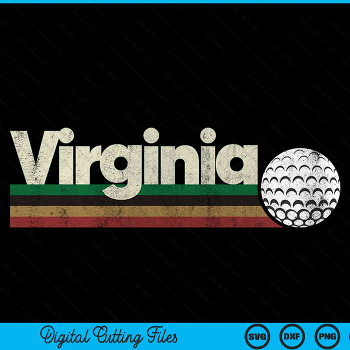 Vintage Hockey Virginia Hockey Retro Stripes SVG PNG Digital Cutting File