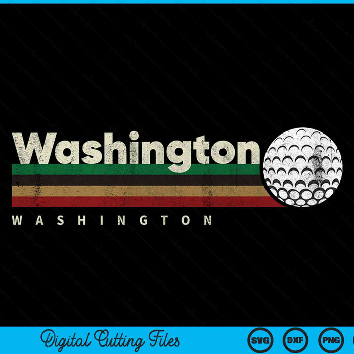 Vintage Hockey Washington City Hockey Retro Stripes SVG PNG Digital Cutting File