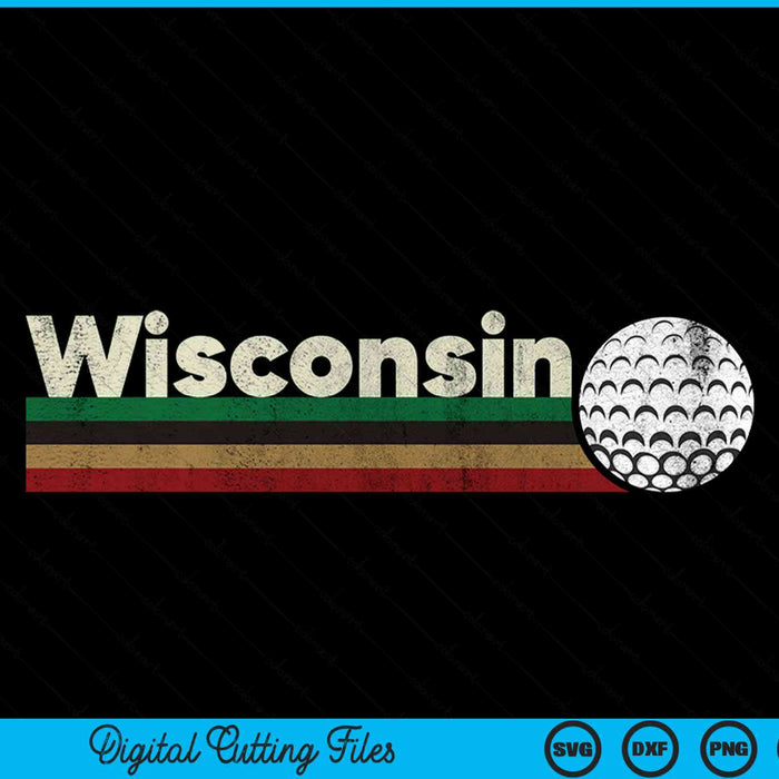 Vintage Hockey Wisconsin Hockey Retro Stripes SVG PNG Digital Cutting File