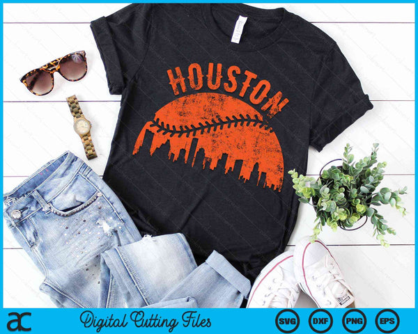Vintage Houston Baseball SVG PNG Digital Cutting Files