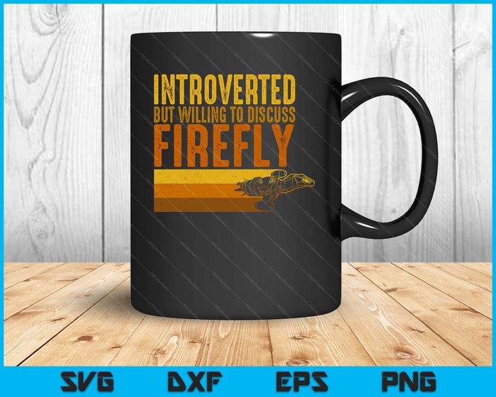 Vintage Introverted Browncoat Firefly, Space Sci Fi SVG PNG Digital Printable Files
