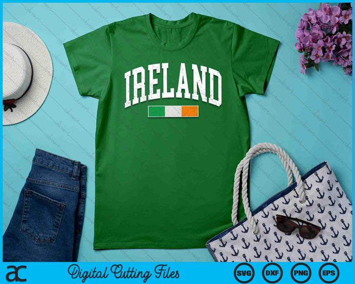 Vintage Ireland Flag Irish Retro Throwback SVG PNG Digital Printable Files