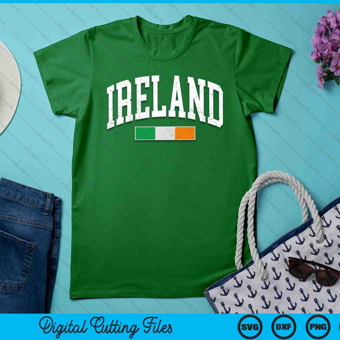 Vintage Ireland Flag Irish Retro Throwback SVG PNG Digital Printable Files