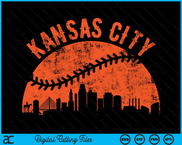 Vintage Kansas City Baseball SVG PNG Digital Cutting Files