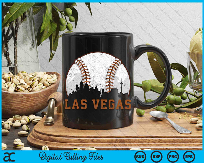 Vintage Las Vegas Cityscape Baseball SVG PNG Digital Printable Files