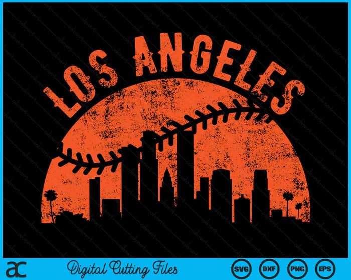 Vintage Los Angeles Baseball SVG PNG digitale snijbestanden 