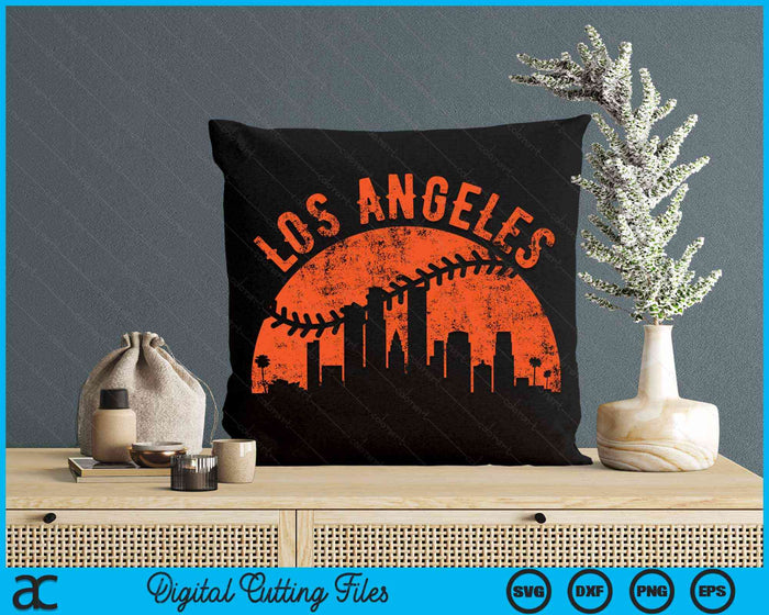 Vintage Los Angeles Baseball SVG PNG Digital Cutting Files