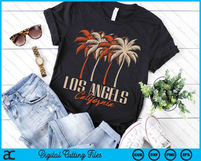 Vintage Los Angeles California Palm Trees Retro LA Graphic SVG PNG Digital Printable Files