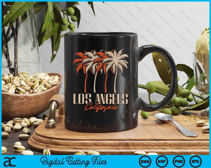 Vintage Los Angeles California Palm Trees Retro LA Graphic SVG PNG Digital Printable Files