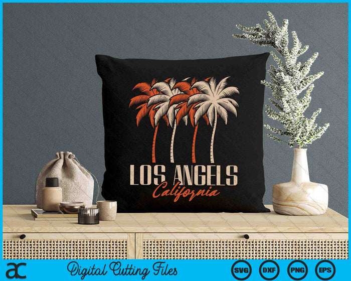 Vintage Los Angeles California Palm Trees Retro LA Graphic SVG PNG Digital Printable Files