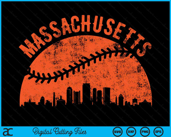 Vintage Massachusetts Baseball SVG PNG Digital Cutting Files