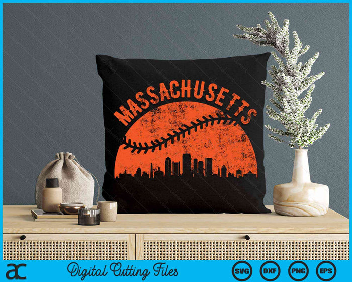 Vintage Massachusetts Baseball SVG PNG Digital Cutting Files