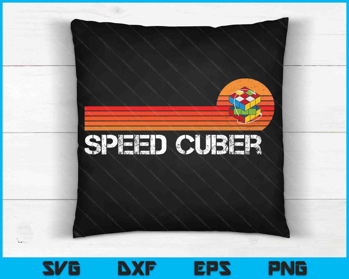 Vintage Math Cuber Heartbeat Speed Cubing Puzzle lover Cube SVG PNG Digital Cutting Files
