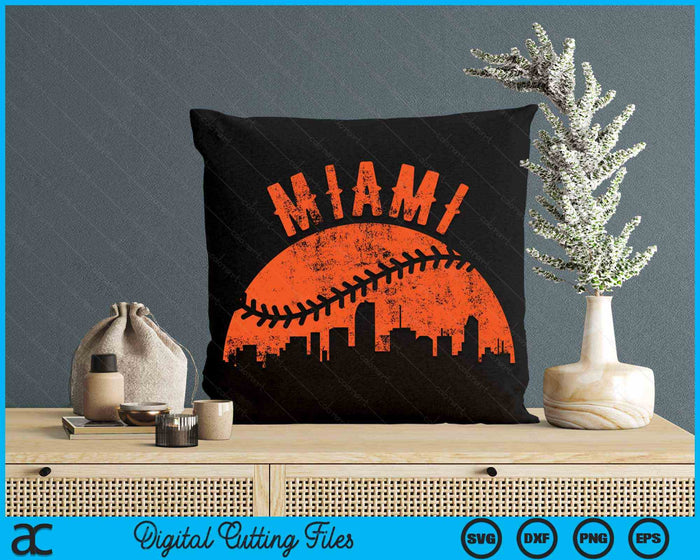 Vintage Miami Baseball SVG PNG digitale snijbestanden