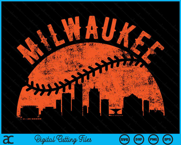Vintage Milwaukee honkbal SVG PNG digitale snijbestanden