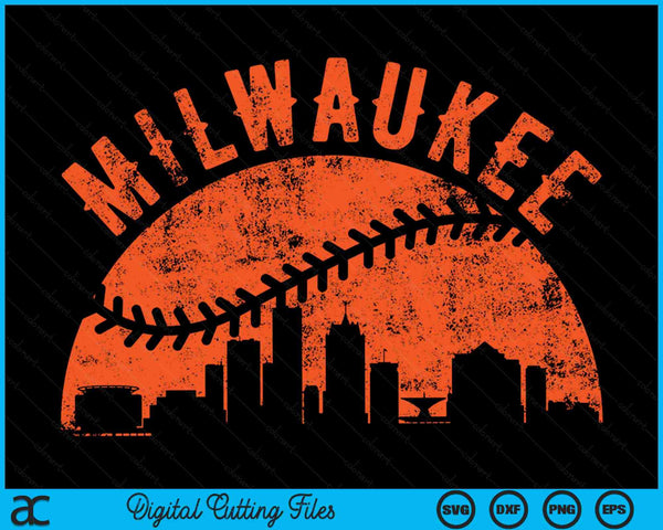 Vintage Milwaukee Baseball SVG PNG Digital Cutting Files