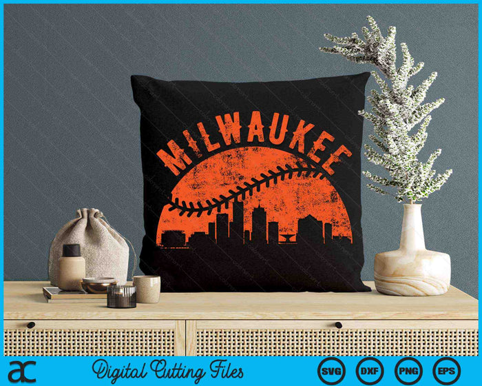 Vintage Milwaukee Baseball SVG PNG Digital Cutting Files