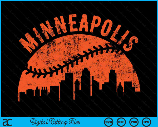 Vintage Minneapolis Baseball SVG PNG Digital Cutting Files