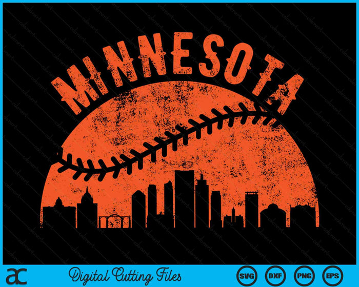 Vintage Minnesota honkbal SVG PNG digitale snijbestanden 