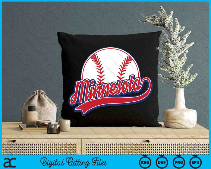 Vintage Minnesota Cityscape honkbal SVG PNG digitale snijbestanden