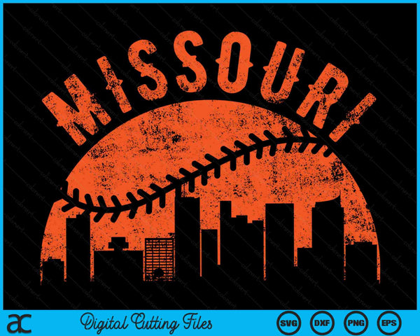 Vintage Missouri honkbal SVG PNG digitale snijbestanden 