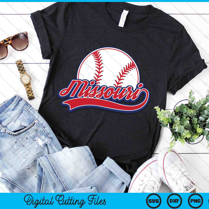 Vintage Missouri Cityscape Baseball SVG PNG Digital Cutting Files