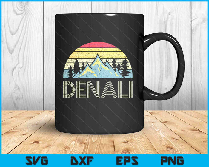 Vintage Mt. Denali National Park Alaska Mountain SVG PNG Digital Printable Files