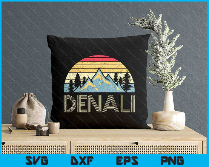 Vintage Mt. Denali National Park Alaska Mountain SVG PNG Digital Printable Files