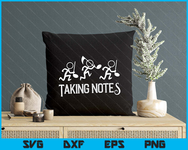 Vintage Musical Taking Notes Music Lovers Teachers SVG PNG Digital Printable Files