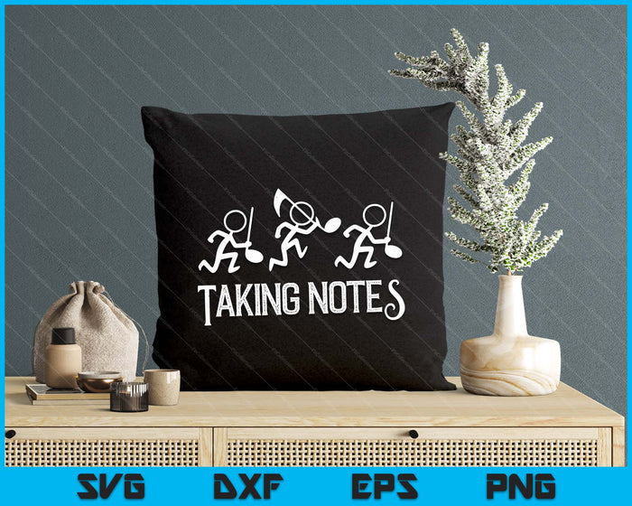 Vintage Musical Taking Notes Music Lovers Teachers SVG PNG Digital Printable Files