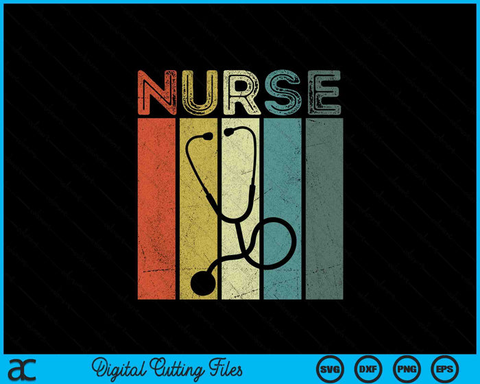 Vintage Nurse Retro RN Nursing Student Graduation SVG PNG Digital Cutting Files