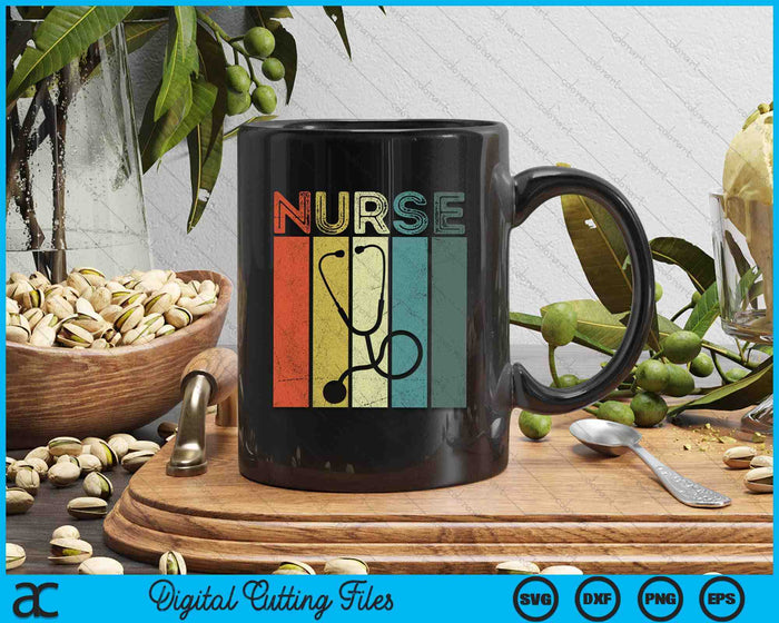 Vintage Nurse Retro RN Nursing Student Graduation SVG PNG Digital Cutting Files