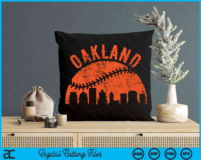 Vintage Oakland City Baseball SVG PNG Digital Cutting Files
