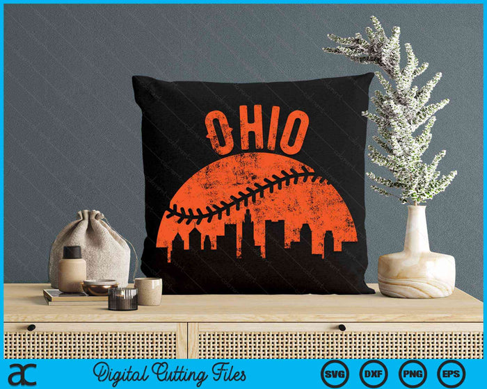 Vintage Ohio Baseball SVG PNG Digital Cutting Files