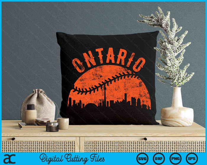 Vintage Ontario Baseball SVG PNG Digital Cutting Files