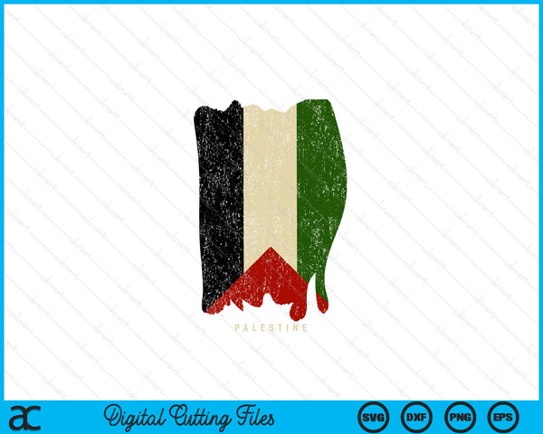 Vintage palastine flag retro palastinian SVG cut file