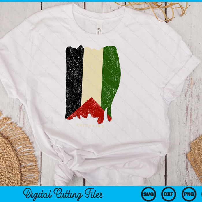 Vintage Palastine Flag Retro Palastinian SVG PNG Digital Printable Files