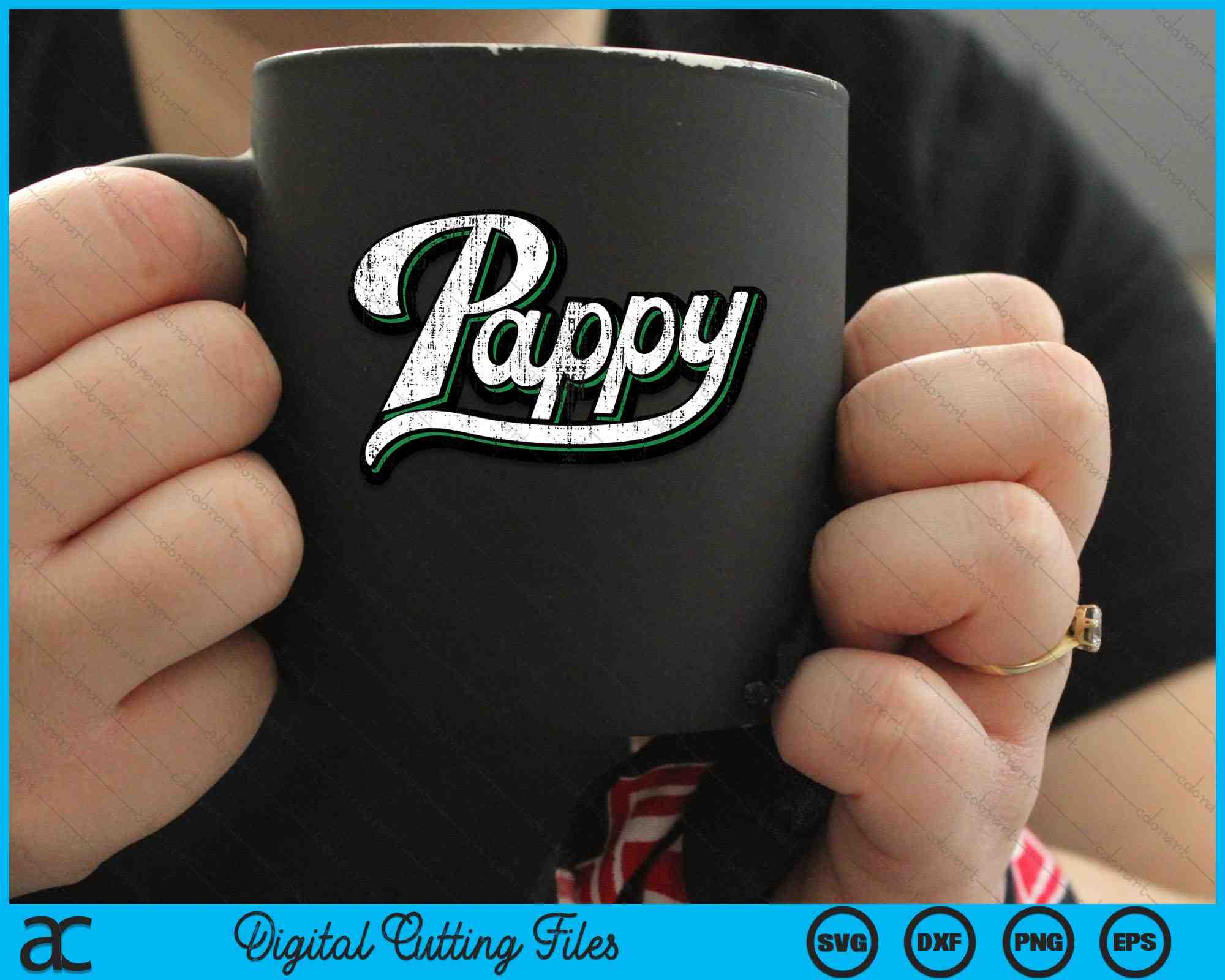 Vintage Pappy SVG PNG snijden afdrukbare bestanden – creativeusarts