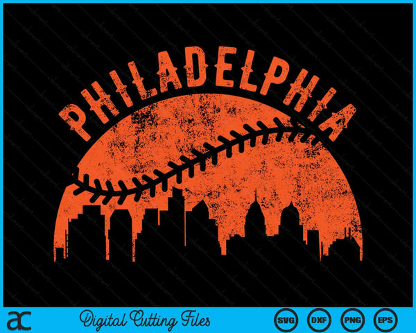 Vintage Philadelphia honkbal SVG PNG digitale snijbestanden