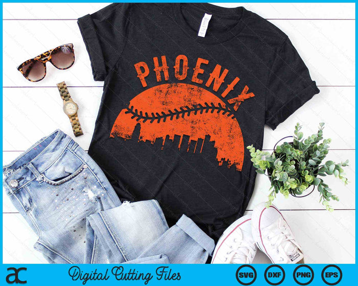 Vintage Phoenix BaseballSVG PNG Digital Cutting Files