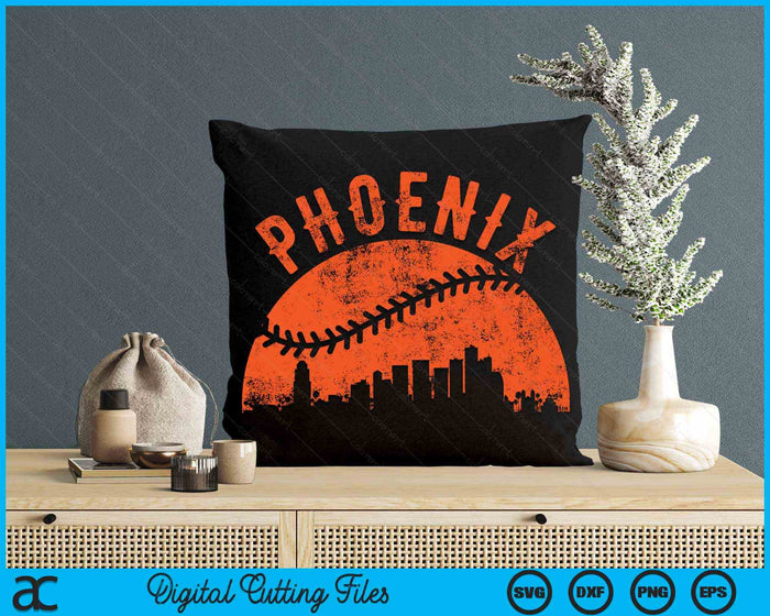 Vintage Phoenix BaseballSVG PNG digitale snijbestanden