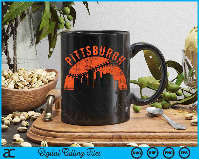 Vintage Pittsburgh Baseball SVG PNG Digital Cutting Files