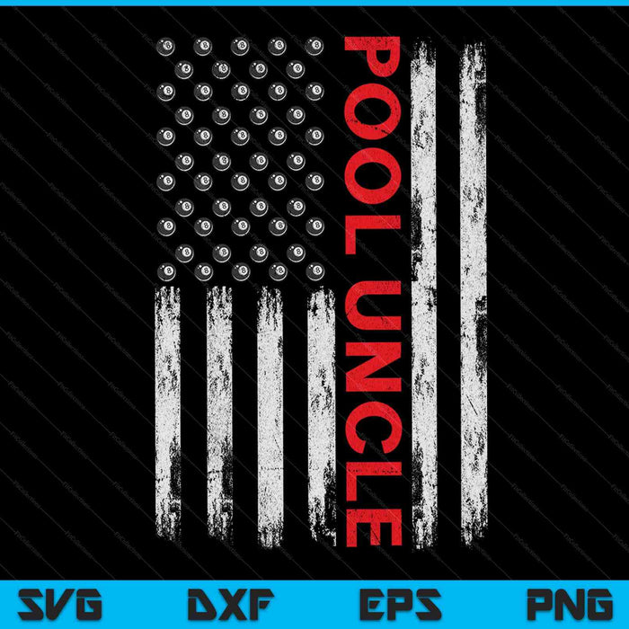 Vintage pool uncle USA flag SVG cut file