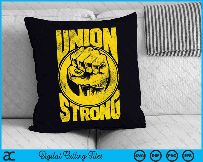 Vintage Proud Labor Day Workers Union Strong Fist SVG PNG Digital Cutting Files