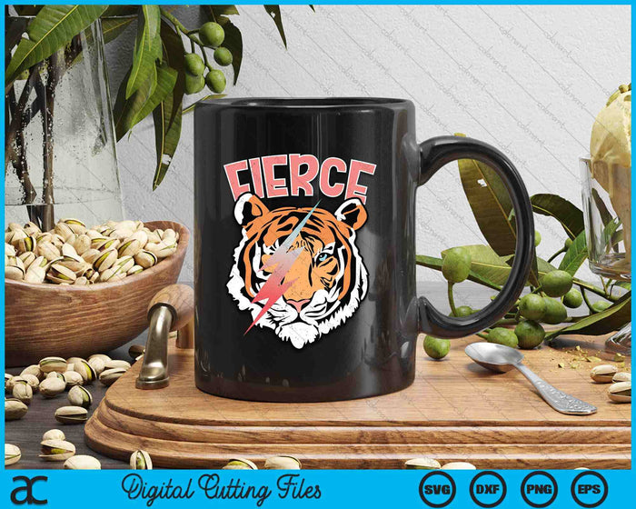 Vintage Retro Fierce Tiger Cool 80's 90's Style Lover SVG PNG Digital Printable Files