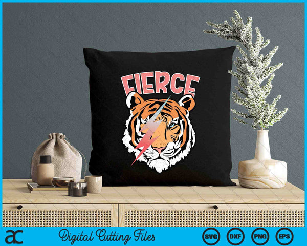 Vintage Retro Fierce Tiger Cool 80's 90's Style Lover SVG PNG Digital Printable Files