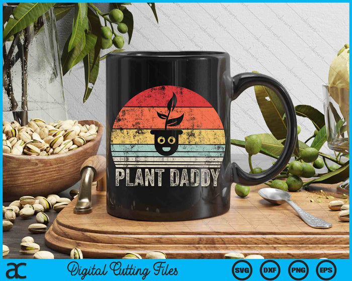 Vintage Retro Happy Plant Daddy SVG PNG Digital Cutting Files