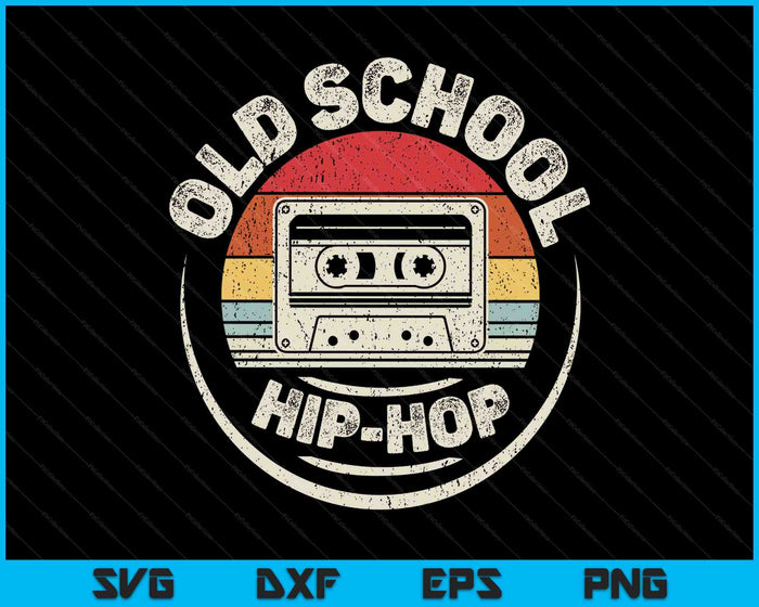 Vintage Retro Old School Hip Hop 80s 90s Cassette Music SVG PNG Digital Printable Files
