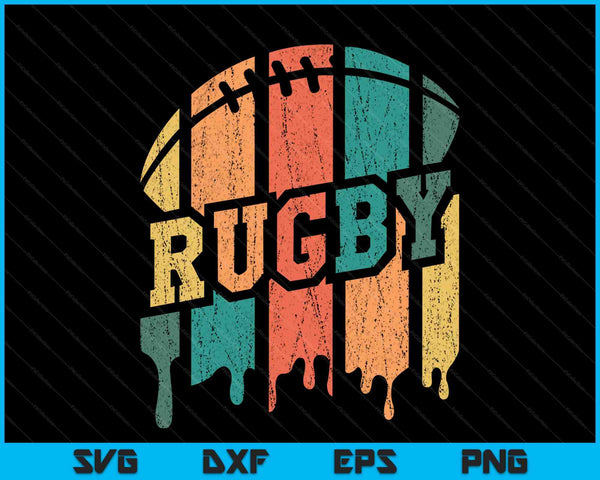Vintage Retro Rugby Speler Rugby Fan Rugby Coach SVG PNG Digitale Snijbestanden